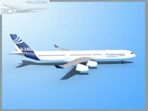 falcon3d a340 600 airbus2 3D Model