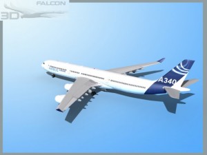 falcon3d a340 600 airbus2 Modelo 3D