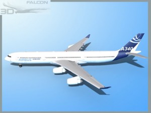 falcon3d a340 600 airbus2 Modelo 3D