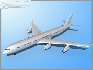 falcon3d a340 600 bare metal 3D Model