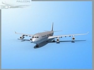 falcon3d a340 600 bare metal 3D Model