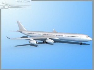 falcon3d a340 600 bare metal 3D Model