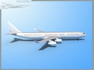 falcon3d a340 600 bare metal 3D Model