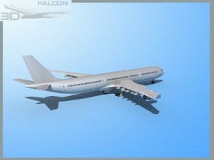 falcon3d a340 600 bare metal 3D Model
