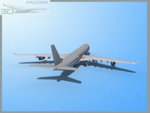 falcon3d a340 600 bare metal 3D Model