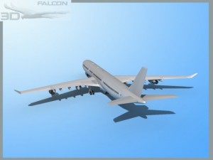 falcon3d a340 600 bare metal 3D Model