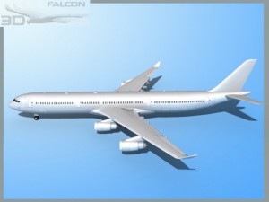 falcon3d a340 600 bare metal 3D Model