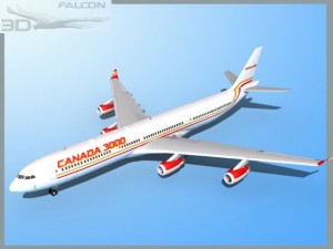 falcon3d a340 600 canada 3000 Modelo 3D