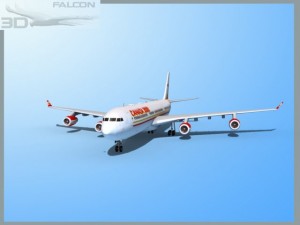 falcon3d a340 600 canada 3000 3D Модель