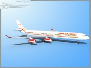 falcon3d a340 600 canada 3000 3D Модель