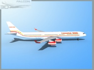 falcon3d a340 600 canada 3000 3D Модель