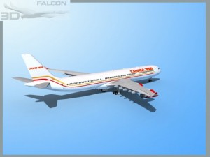 falcon3d a340 600 canada 3000 3D Модель