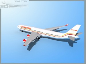falcon3d a340 600 canada 3000 3D Модель