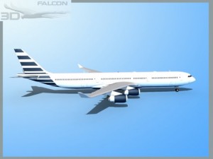 falcon3d a340 600 corporate 4 3D 模型