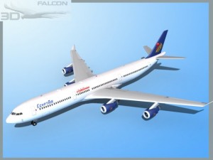 falcon3d a340 600 egypt air Modelo 3D