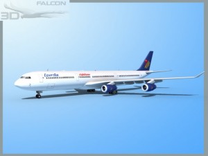 falcon3d a340 600 egypt air Model 3D