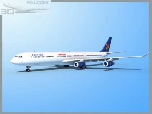 falcon3d a340 600 egypt air 3D Model