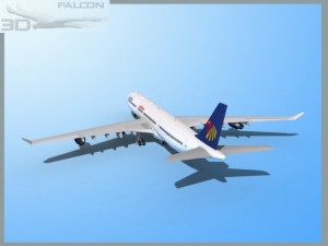 falcon3d a340 600 egypt air Model 3D