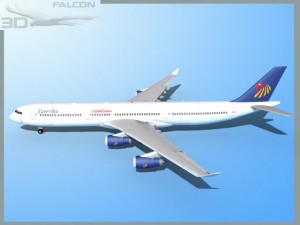 falcon3d a340 600 egypt air Model 3D