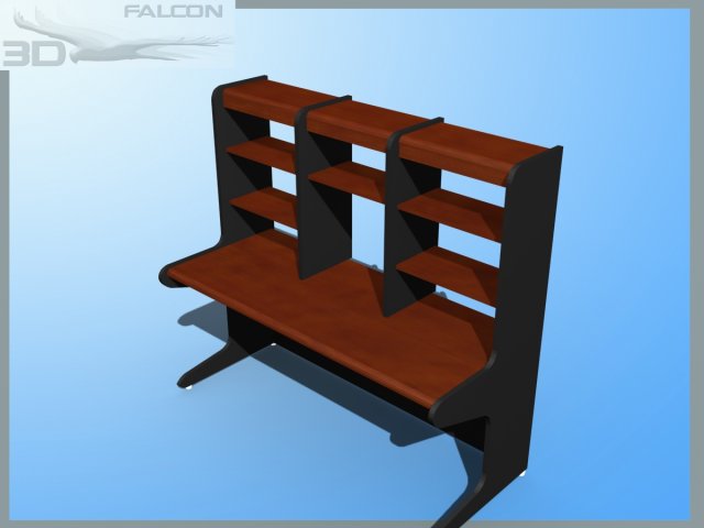 falcon3d modern computer desk f01 3D-Modell .c4d .max .obj .3ds .fbx .stl .blend 