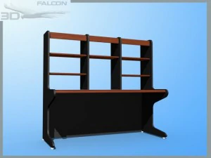 falcon3d modern computer desk f01 3D Model