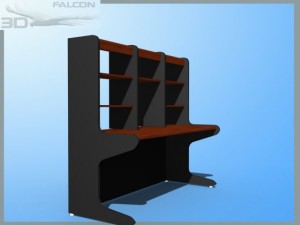 falcon3d modern computer desk f01 3D-Modell