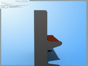 falcon3d modern computer desk f01 3D-Modell