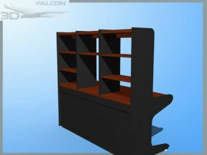 falcon3d modern computer desk f01 3D Model