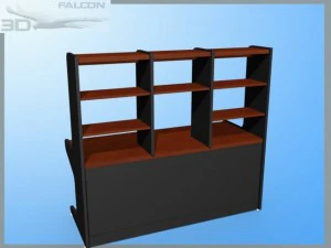 falcon3d modern computer desk f01 3D Model