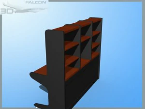 falcon3d modern computer desk f01 3D Model