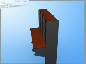 falcon3d modern computer desk f01 3D Model