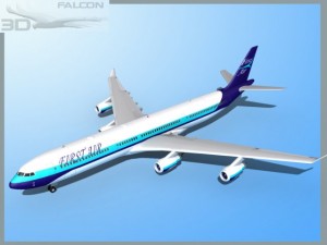 falcon3d a340 600 first air Modelo 3D