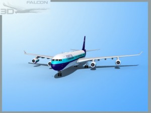 falcon3d a340 600 first air Modelo 3D