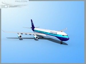 falcon3d a340 600 first air Modelo 3D