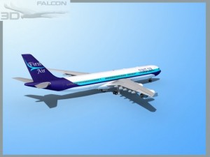 falcon3d a340 600 first air Modelo 3D
