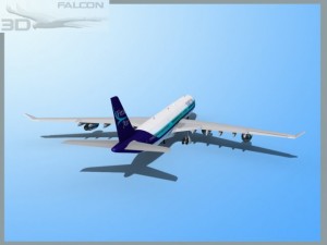falcon3d a340 600 first air Modelo 3D