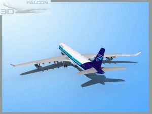 falcon3d a340 600 first air Modelo 3D