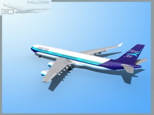 falcon3d a340 600 first air Modelo 3D