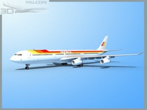 falcon3d a340 600 iberia 3D Model
