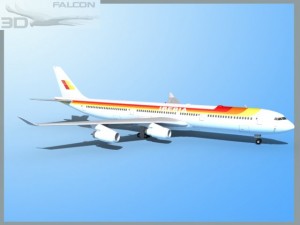 falcon3d a340 600 iberia 3D Model