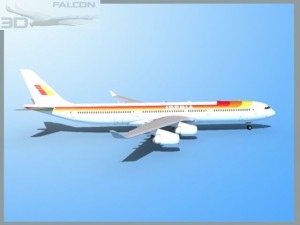 falcon3d a340 600 iberia 3D Model