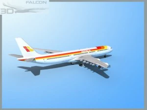 falcon3d a340 600 iberia 3D Model