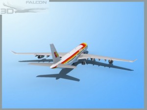 falcon3d a340 600 iberia 3D Model