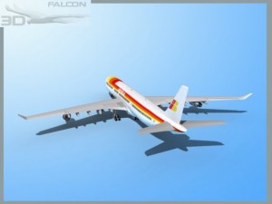 falcon3d a340 600 iberia 3D Model