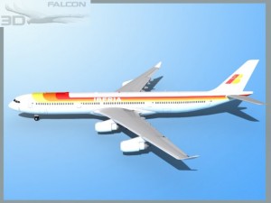 falcon3d a340 600 iberia 3D Model