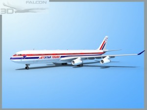 falcon3d a340 600 jetstar tours 3D 모델