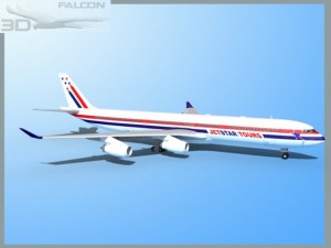 falcon3d a340 600 jetstar tours 3D 모델