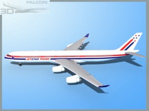falcon3d a340 600 jetstar tours 3D 모델