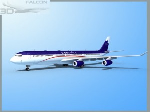 falcon3d a340 600 lan chile 3D Model