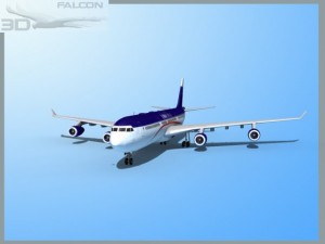 falcon3d a340 600 lan chile 3D Model